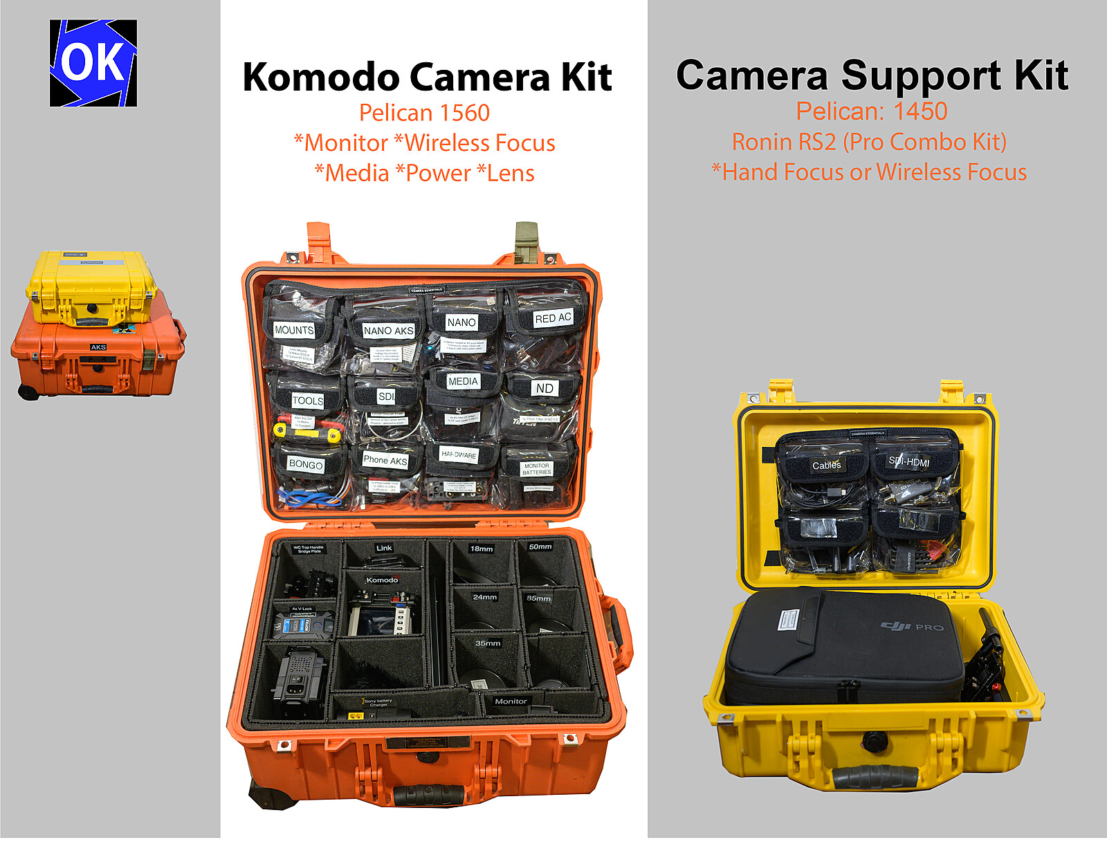 Rent a Red Komodo 6k, Ronin RS2, Lens, Media, Power, Support , Best