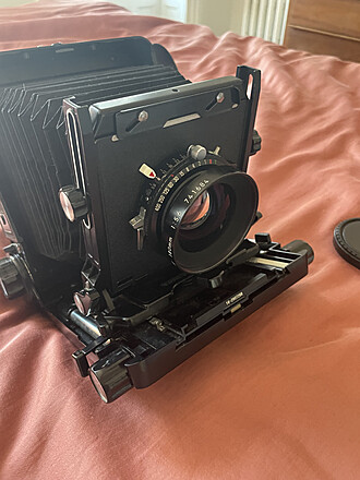 Rent a Toyo 4x5 field camera with 180mm/5.6 and 90mm/4.5 lenses