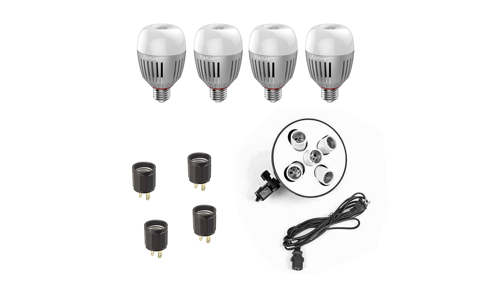 Rent a (4) Aputure Accent B7c RGBWW LED w/ (4) Wall Sockets and Five ...