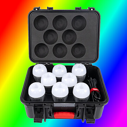 Rent a Aputure Accent B7C RGBWW LED 8-Light Kit with Charging Case